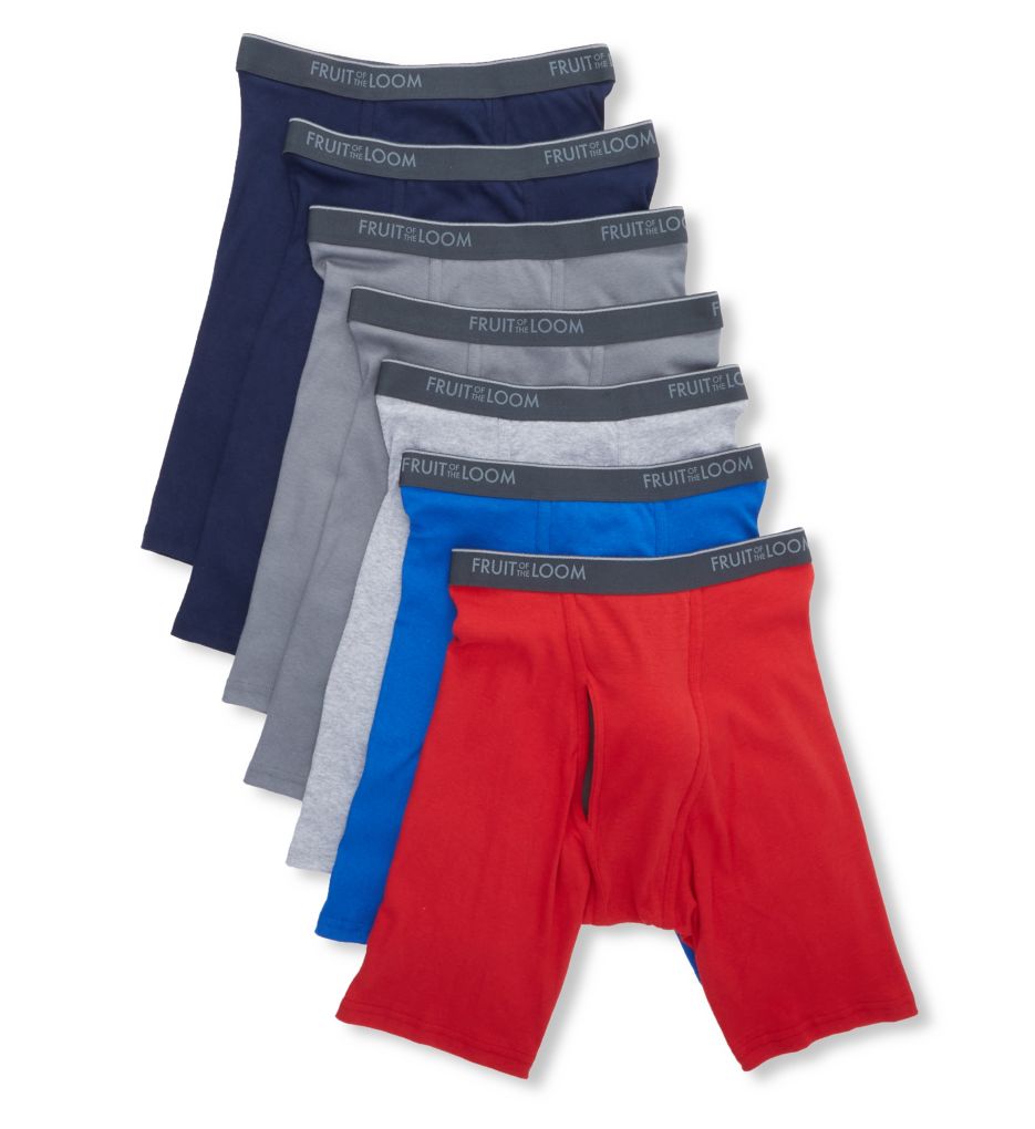 Coolzone Assorted Long Leg Boxer Brief - 7 Pack by Fruit Of The Loom