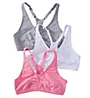 Fruit Of The Loom Shirred Front Racerback Sports Bra - 3 Pack 90011 - Image 4