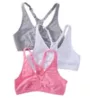 Fruit Of The Loom Shirred Front Racerback Sports Bra - 3 Pack 90011 - Image 4