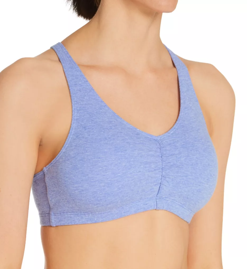Fruit Of The Loom Shirred Front Racerback Sports Bra - 3 Pack 90011