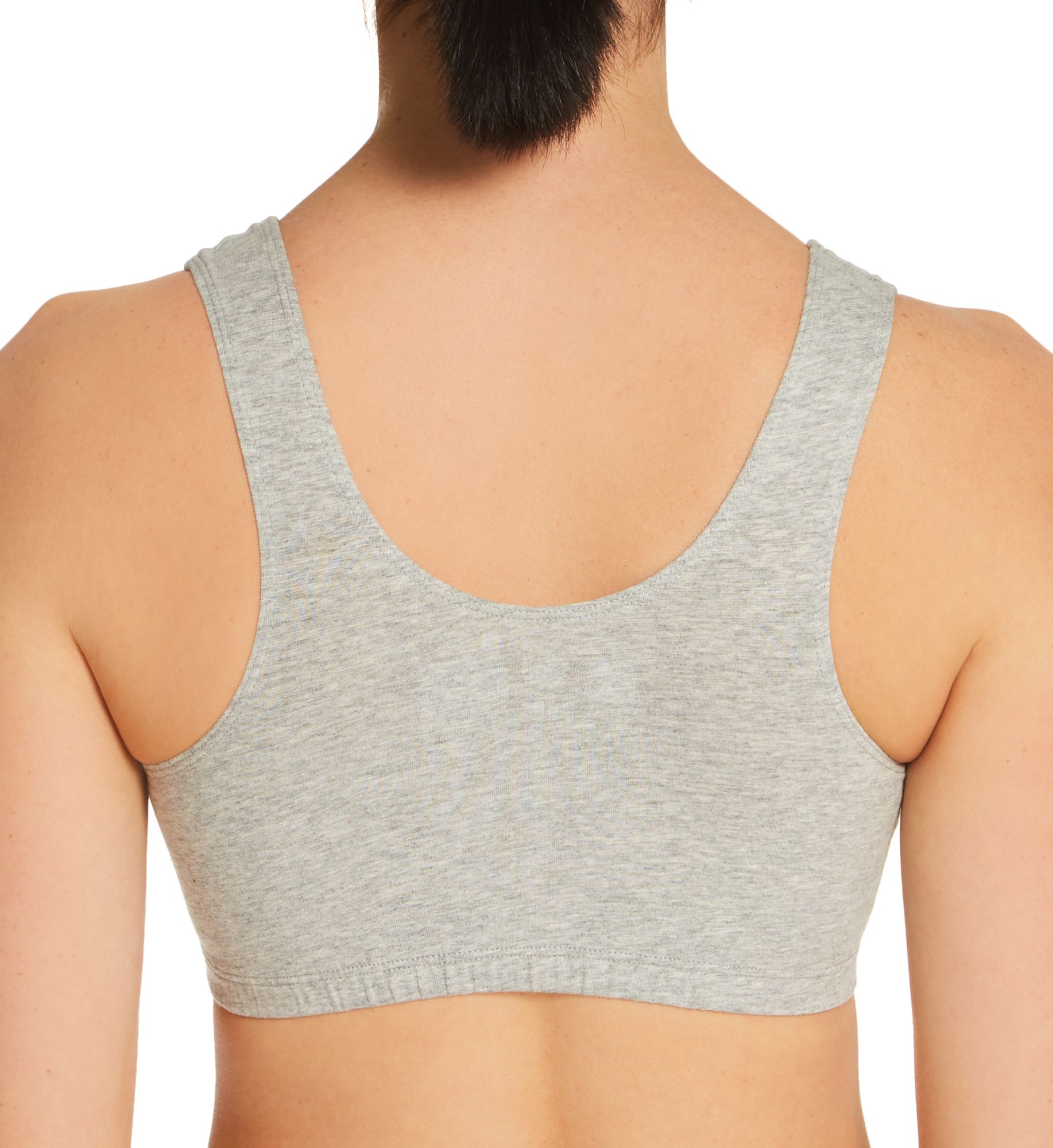 Fruit Of The Loom Tank Style Sports Bra - 3 Pack Mint/White/Grey 34  - Image 2
