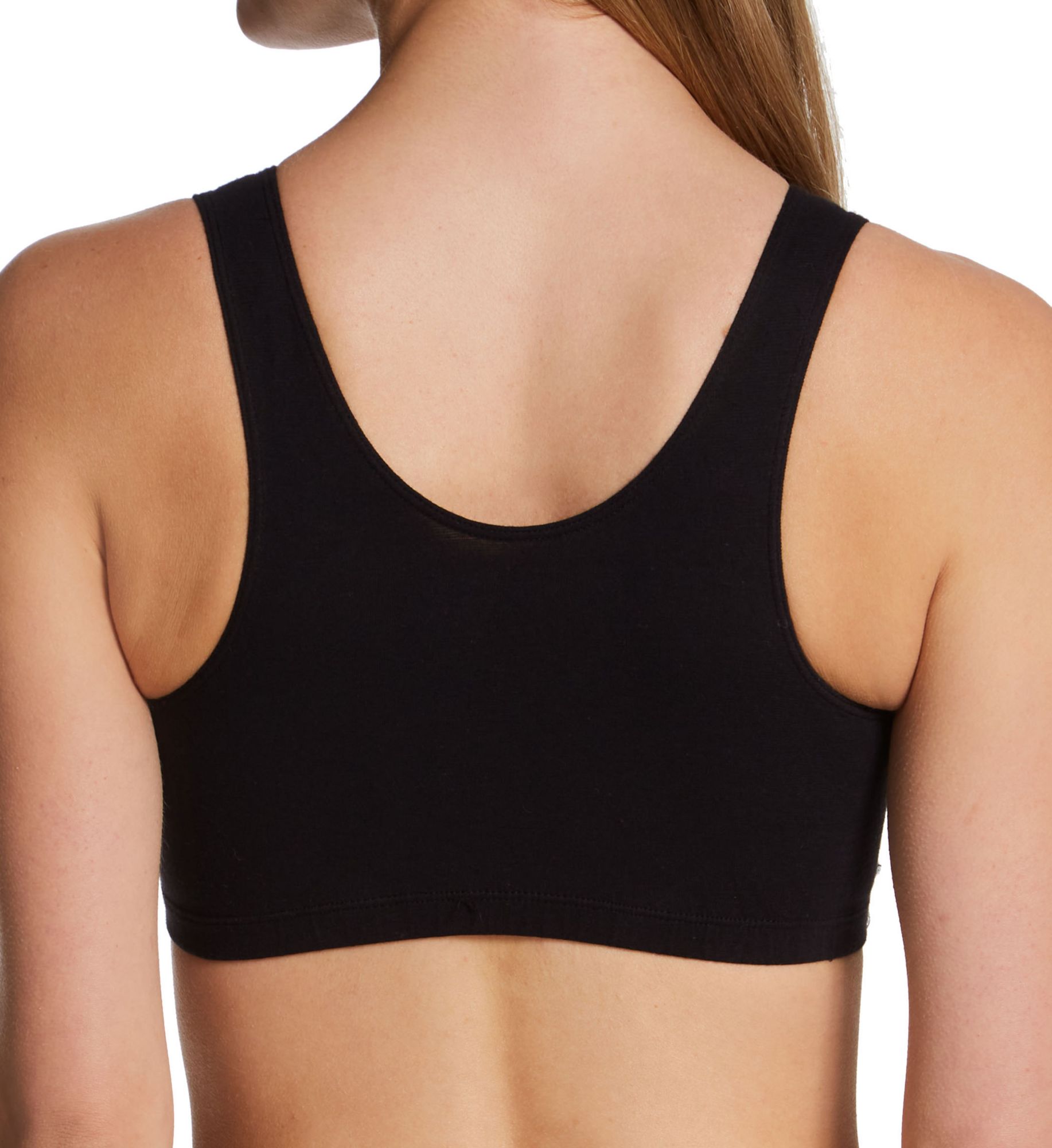 Fruit Of The Loom Tank Style Sports Bra - 3 Pack White/Black/Grey 34  - Image 2