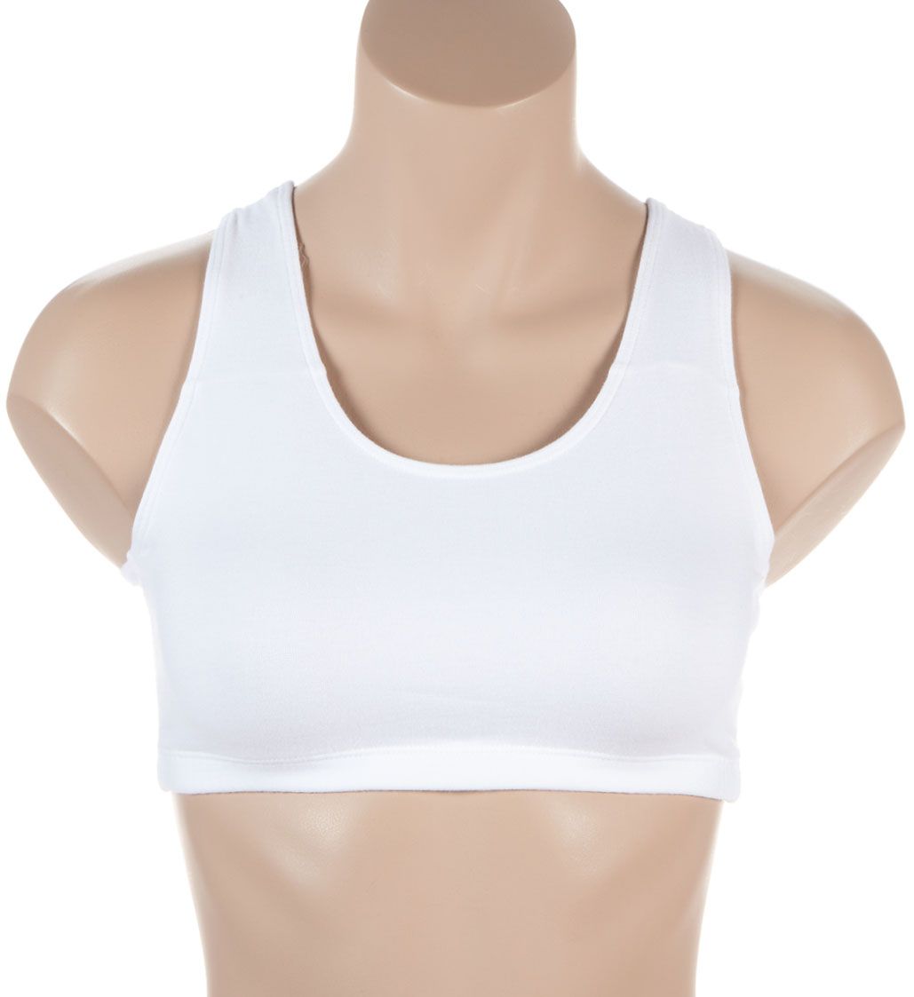 Fruit Of The Loom Tank Style Sports Bra - 3 Pack White/Black/Grey 34  - Image 1
