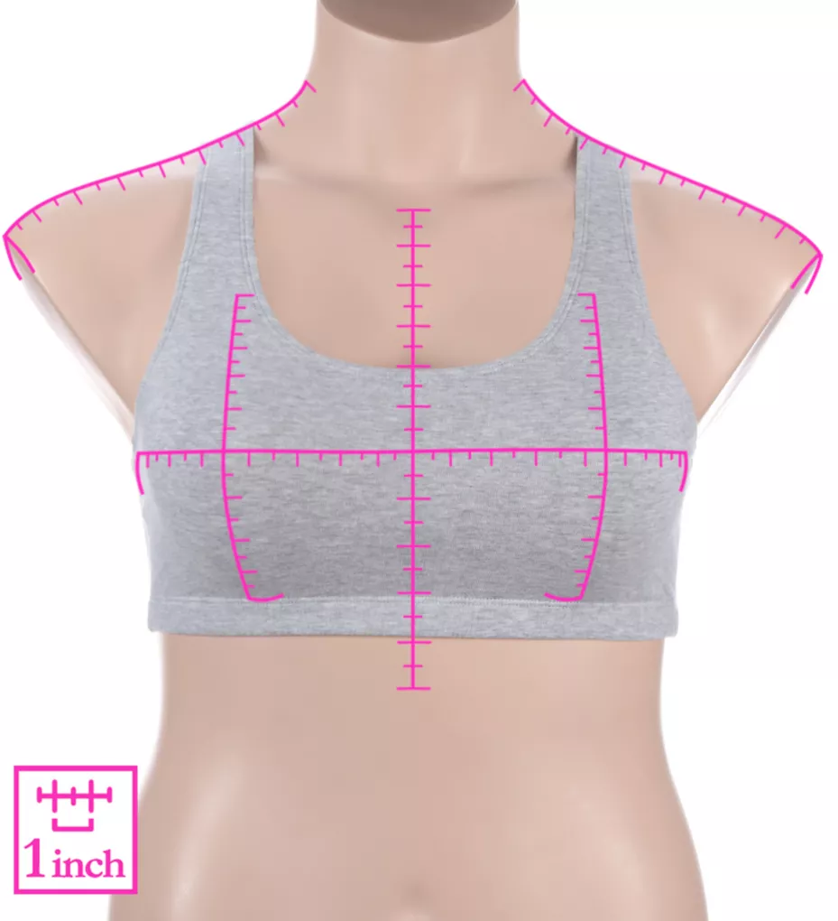 Fruit Of The Loom Tank Style Sports Bra - 3 Pack 9012 - Image 3