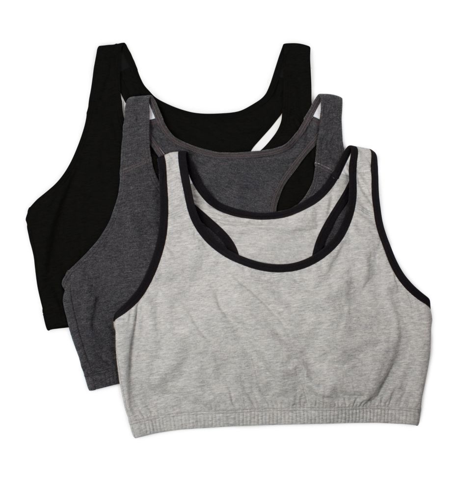 Racerback Tank Style Sports Bra - 3 Pack