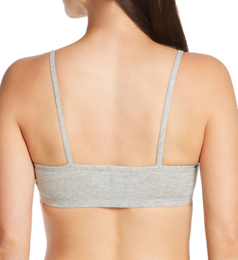 Fruit Of The Loom Spaghetti Strap Short Bra - 3 Pack Grey/White/Blue 32  - Image 2