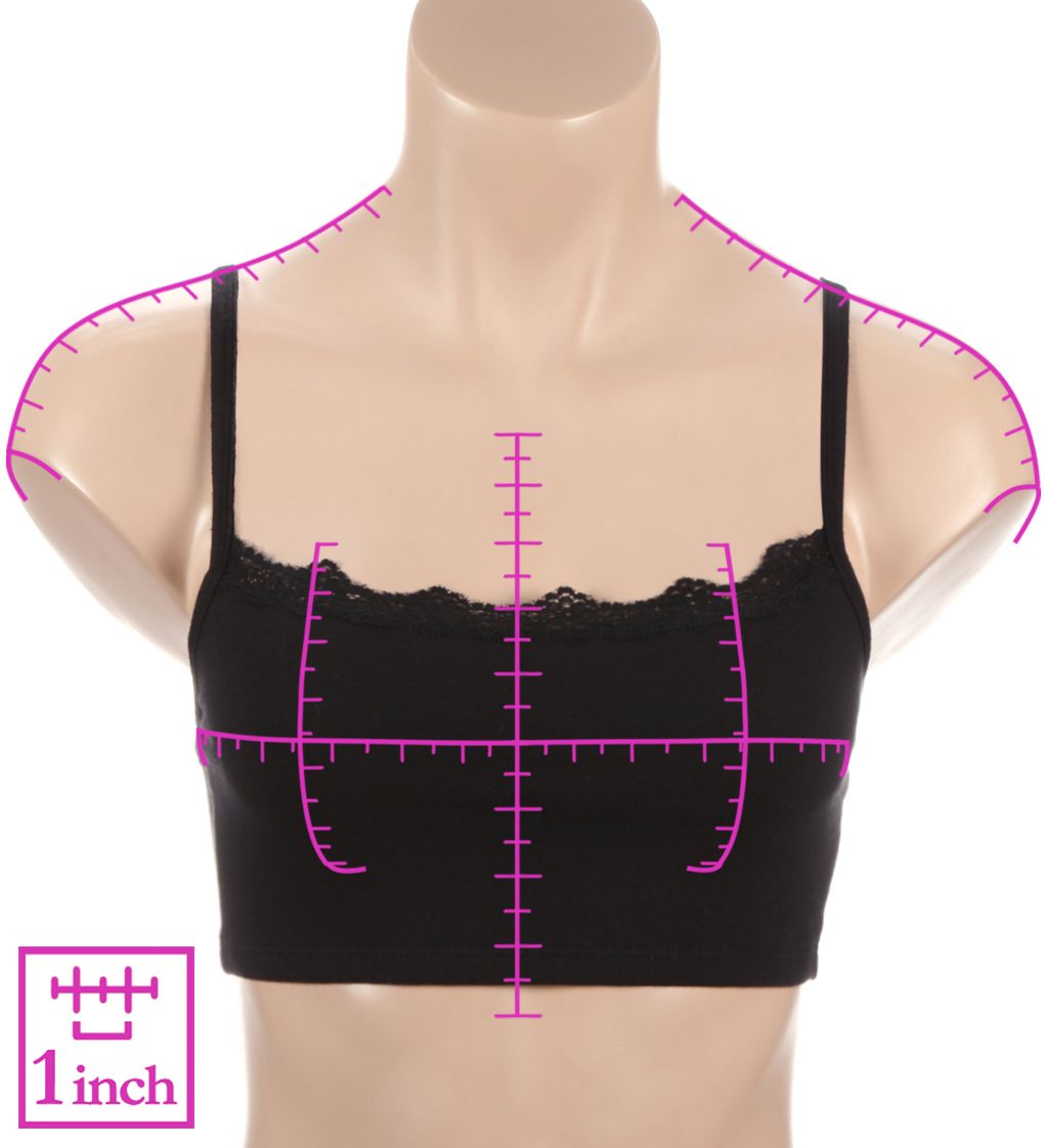 Fruit Of The Loom Spaghetti Strap Lace Trim Short Bra - 3 Pack 9036L - Image 3