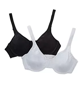 Extreme Comfort Bra - 2 Pack Black Hue/White 36B