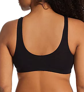 Comfort Cotton Blend Front Close Sports Bra 2 Pack BLACK HUE/HEATHER GREY 36