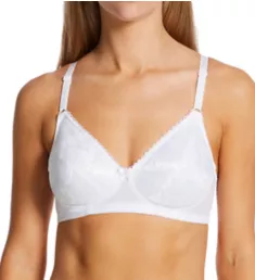 Casual Essentials Lined Jacquard Wire-Free Bra White 34B