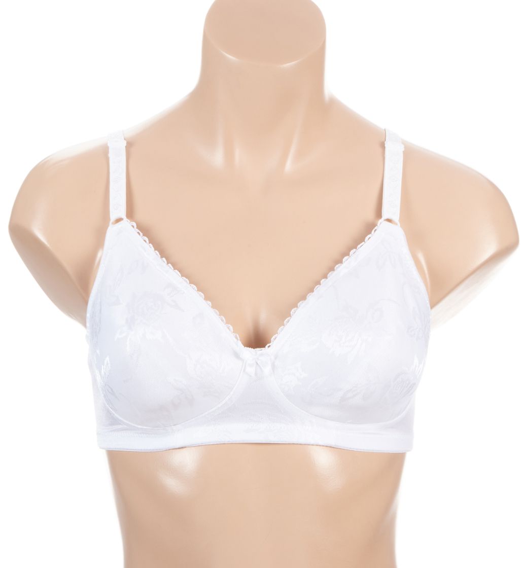 Casual Essentials Lined Jacquard Wire-Free Bra White 36B