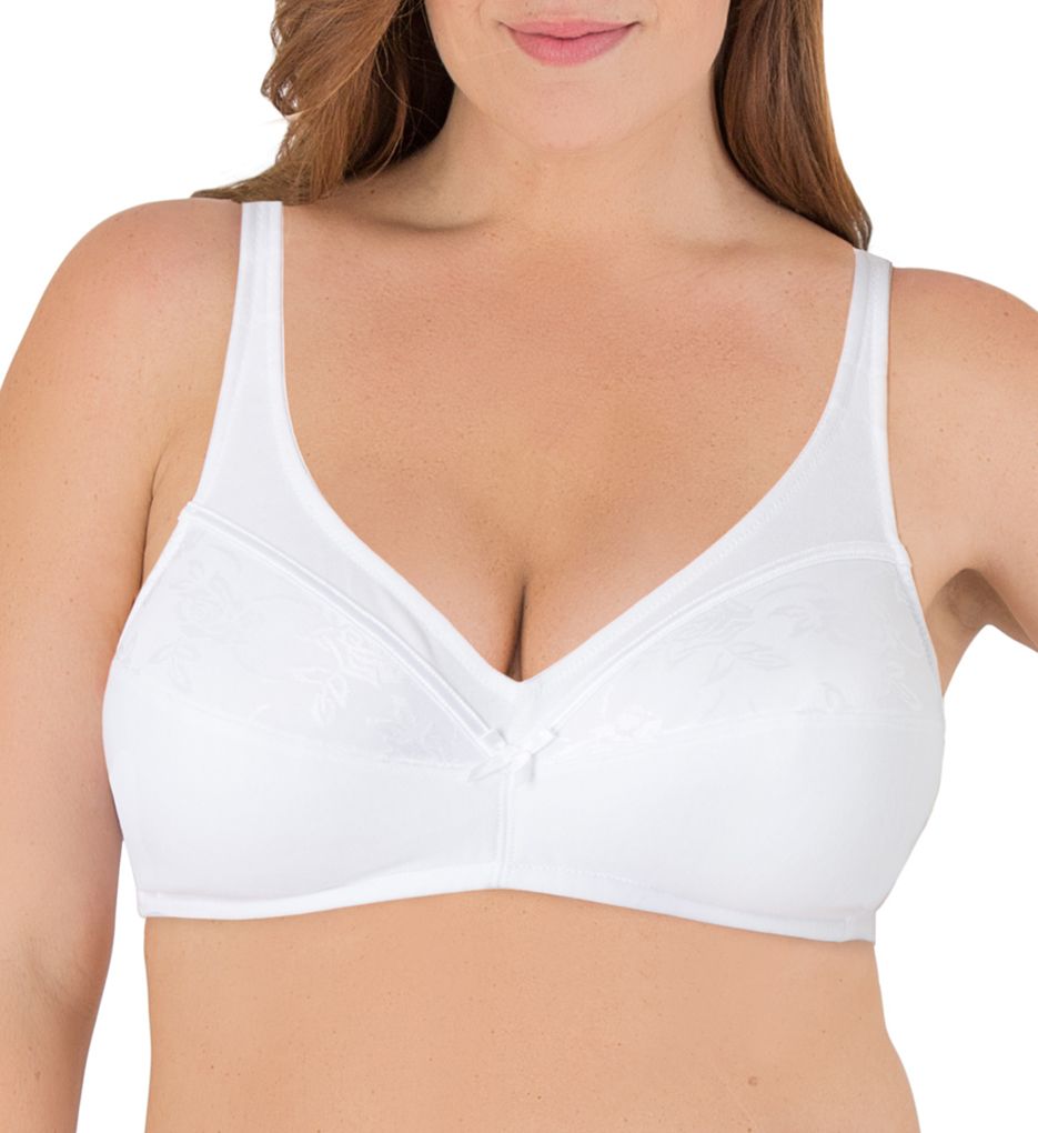 Fruit of the Loom womens Seamed Soft Cup Wirefree Cotton Bra
