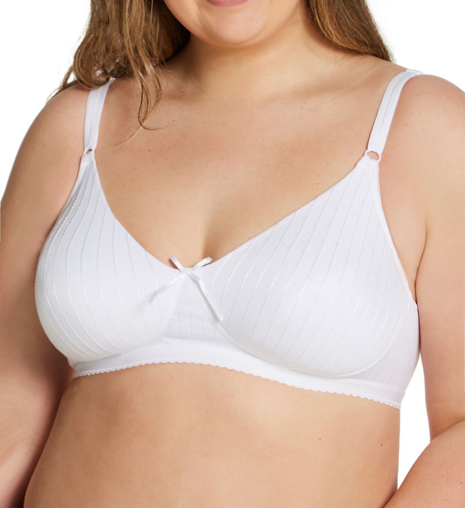 Fruit of the Loom Women's Seamed Soft Cup Bra, White, 36C 