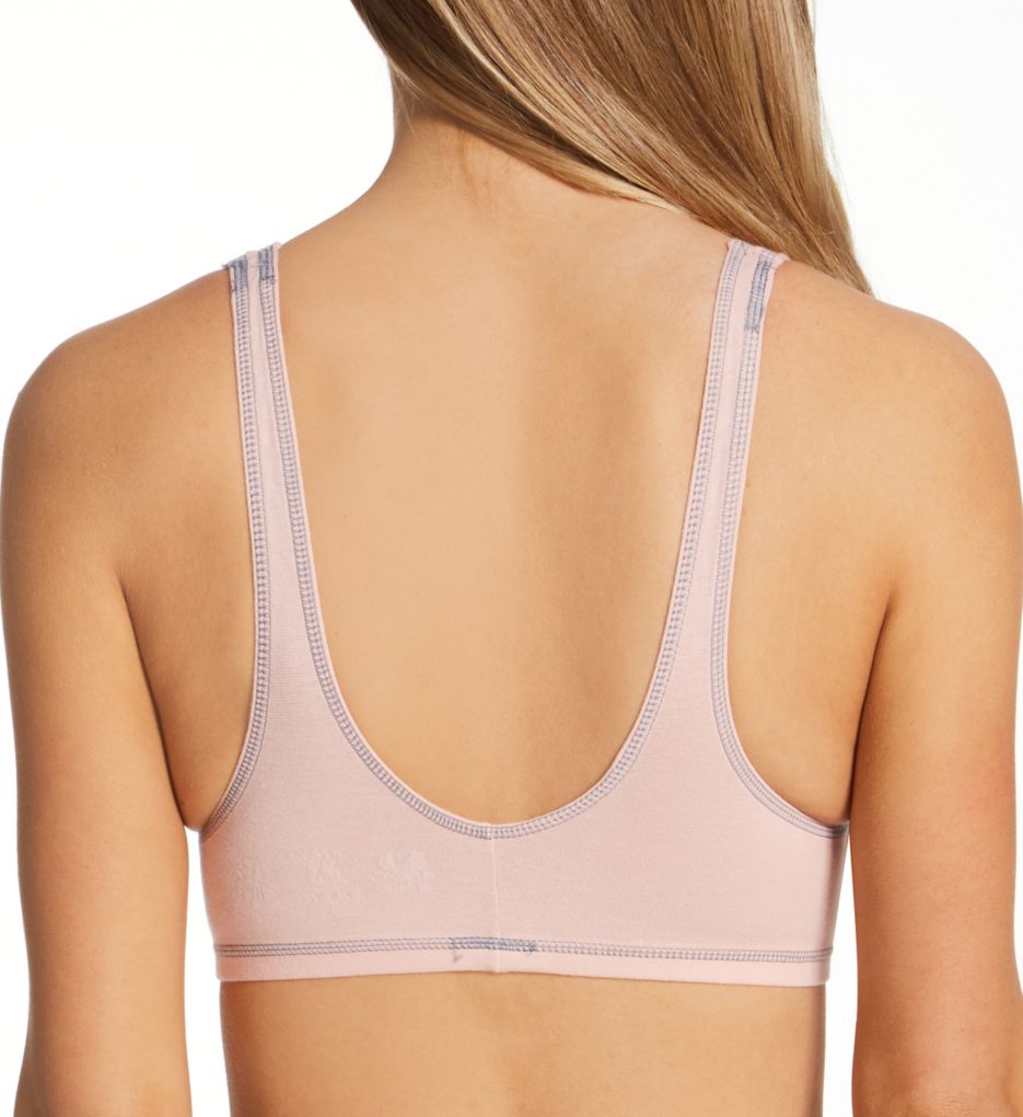 Fruit Of The Loom Contrast Stitch Shirred Front Bra - 2 Pack White/Blushing rose 36  - Image 2