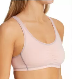 Contrast Stitch Shirred Front Bra - 2 Pack