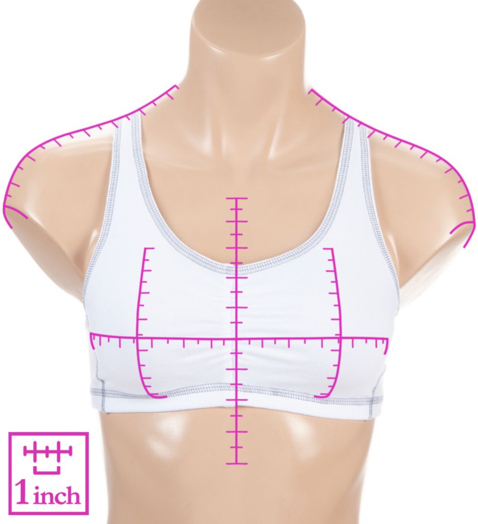 Fruit Of The Loom Contrast Stitch Shirred Front Bra - 2 Pack White/Blushing rose 36  - Image 3