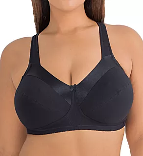 Full Coverage Satin Trim Wirefee Bra Black 40C