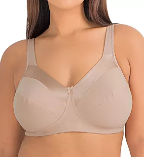 Full Coverage Satin Trim Wirefee Bra Sand 42D