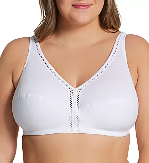 Body Cotton Wireless Bra White 38B