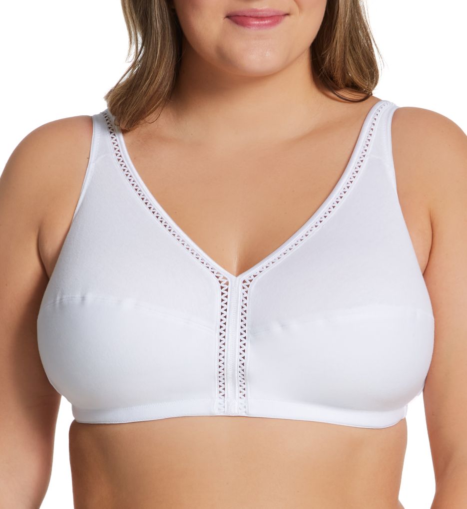 Bra cotton knitted full coverage wireless Adjustable Straps