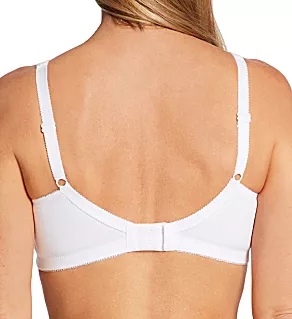 Seamed Wirefree Bra White 40D