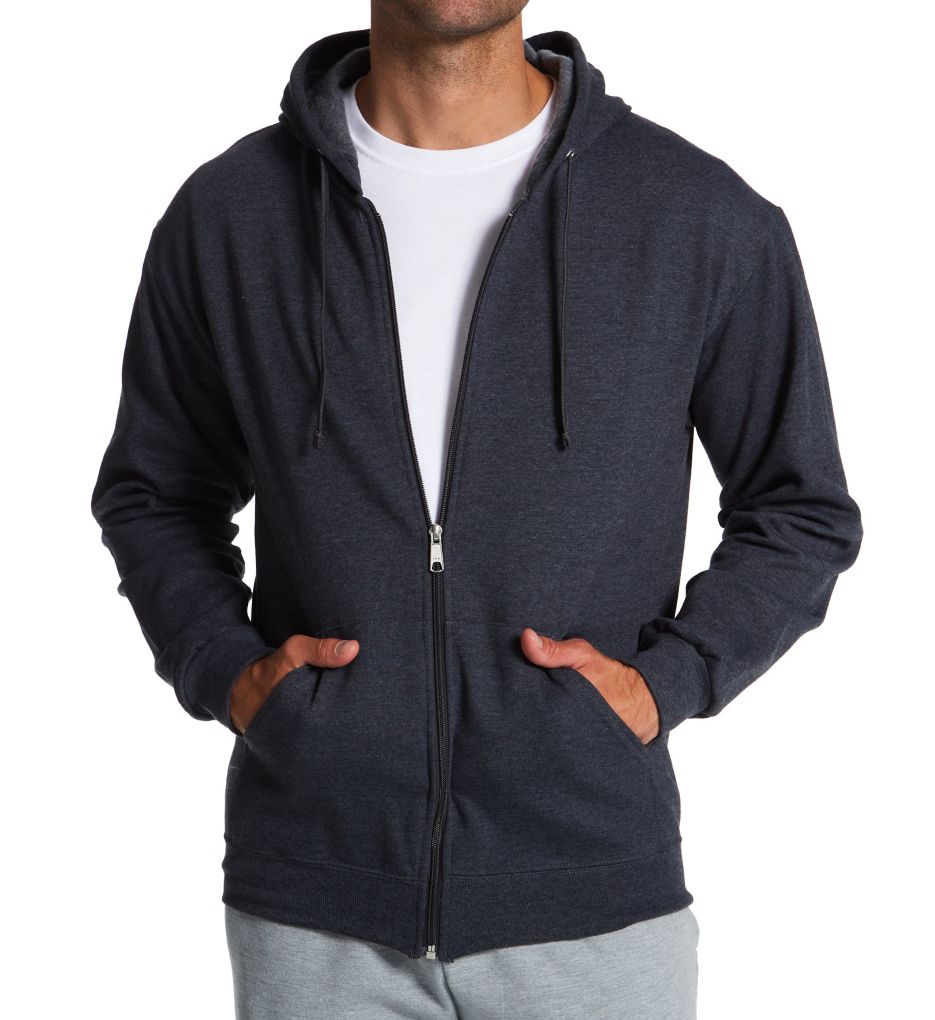 Eversoft Full Zip Fleece Hoodie Sweatshirt Blahth S by Fruit Of The Loom