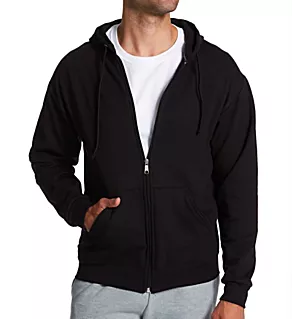 Eversoft Full Zip Fleece Hoodie Sweatshirt Black M