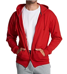 Eversoft Full Zip Fleece Hoodie Sweatshirt RED S