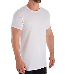 Breathable Cotton Crew Neck T-Shirt - 3 Pack WHT S
