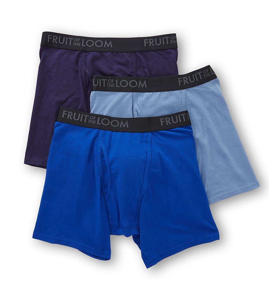 Fruit Of The Loom BM3P76C Breathable Assorted Boxer Briefs - 3 Pack (Assorted)