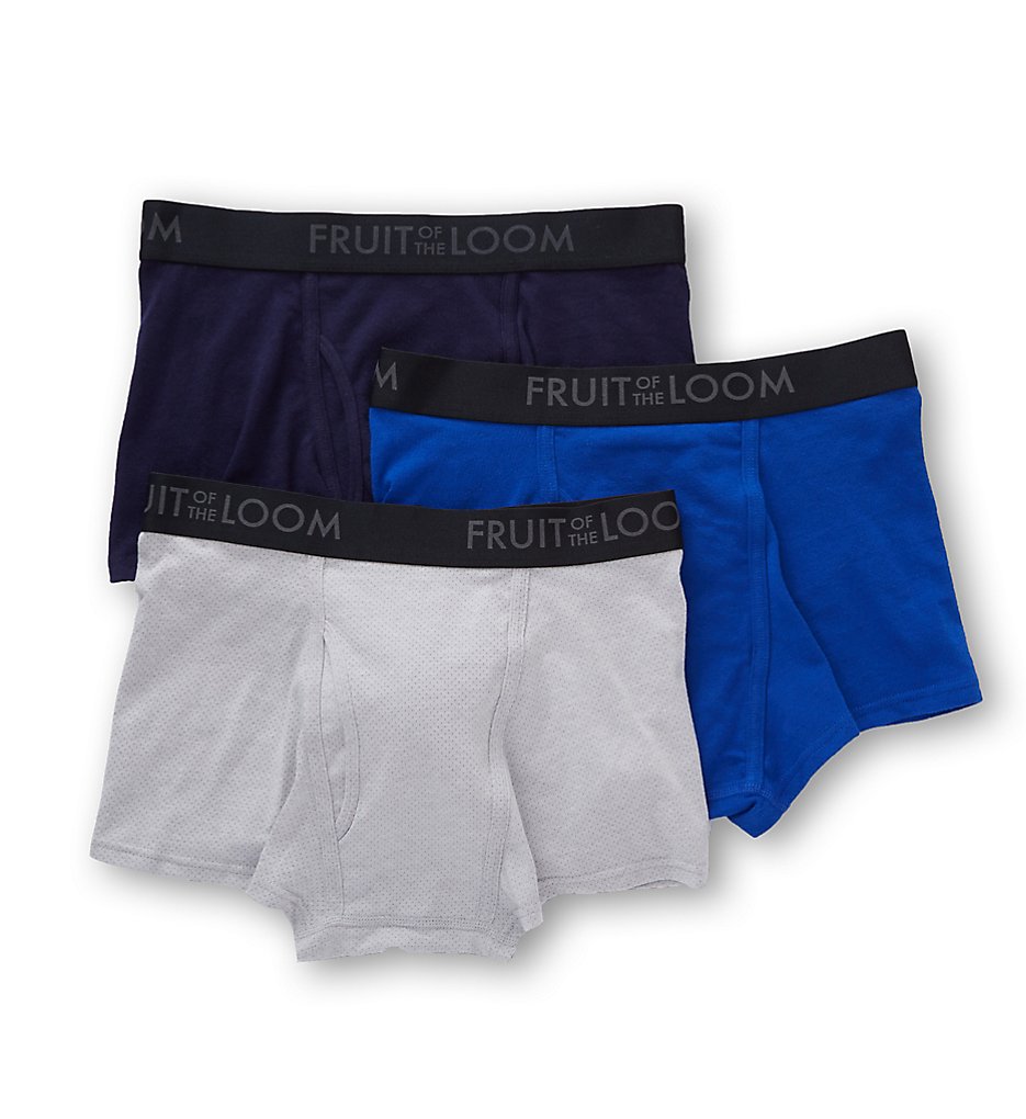 Fruit Of The Loom BM3TK7C Breathable Assorted Short Boxer Briefs - 3 Pack (Assorted)