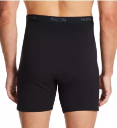 Big Man Black Cotton Stretch Boxer Brief - 6 Pack Black 2XL