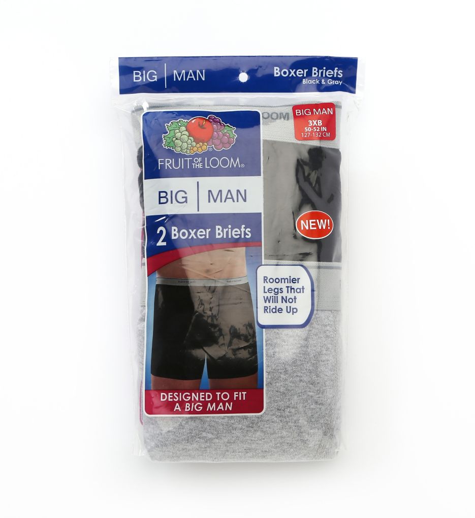 Big Man's Cotton Boxer Briefs - 2 Pack-cs1