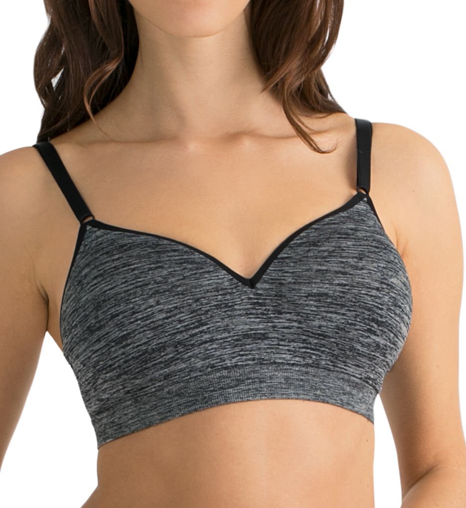 Fruit of the Loom Women's Seamed Wirefree Bra (36C, Black) at