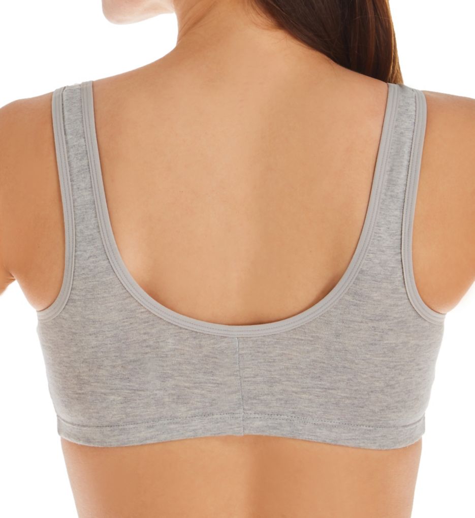 Comfort Cotton Blend Front Close Sports Bra