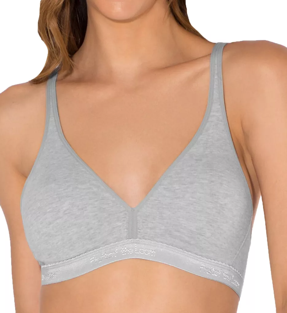 Lightly Lined Wirefree Bra - 2 Pack White/heather grey 36B