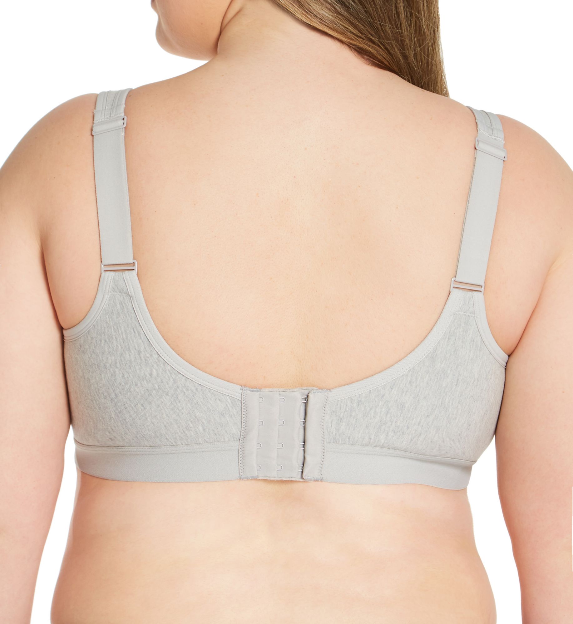 Fruit Of The Loom Beyond Soft Wireless Plus Size Cotton Bra Heather Grey 40D  - Image 2