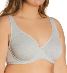 Beyond Soft Cotton Unlined Underwire Bra Heather Grey 40DD