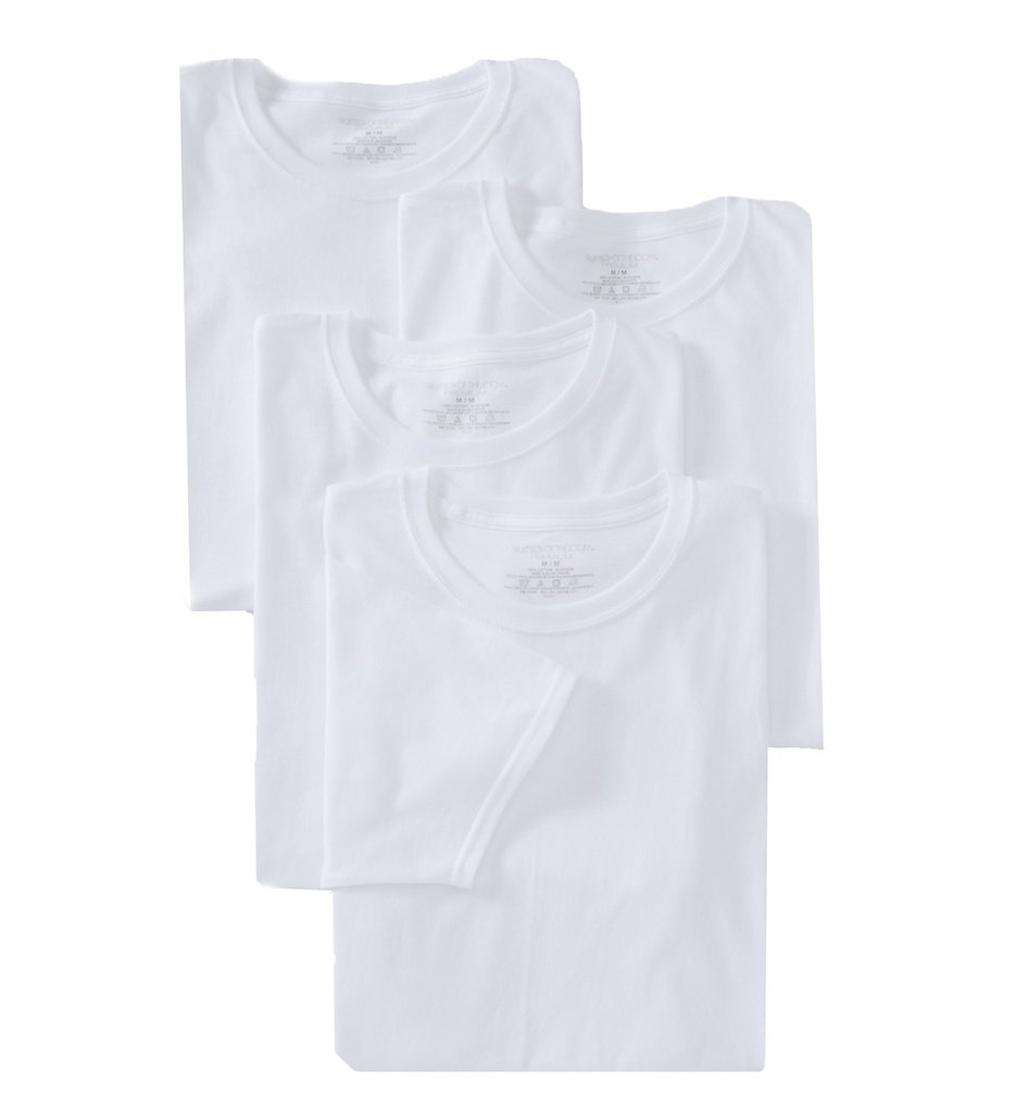 Fruit Of The Loom JC2727 Premium Cotton Crew Neck T-Shirts - 4 Pack (White)