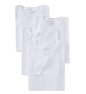 Premium Cotton Crew Neck T-Shirts - 4 Pack
