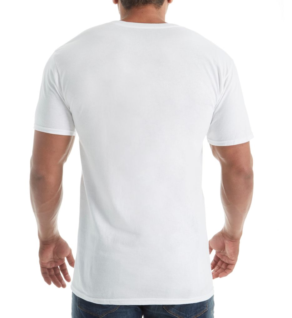 Fruit Of The Loom Premium Cotton Crew Neck T-Shirts - 4 Pack White L  - Image 2