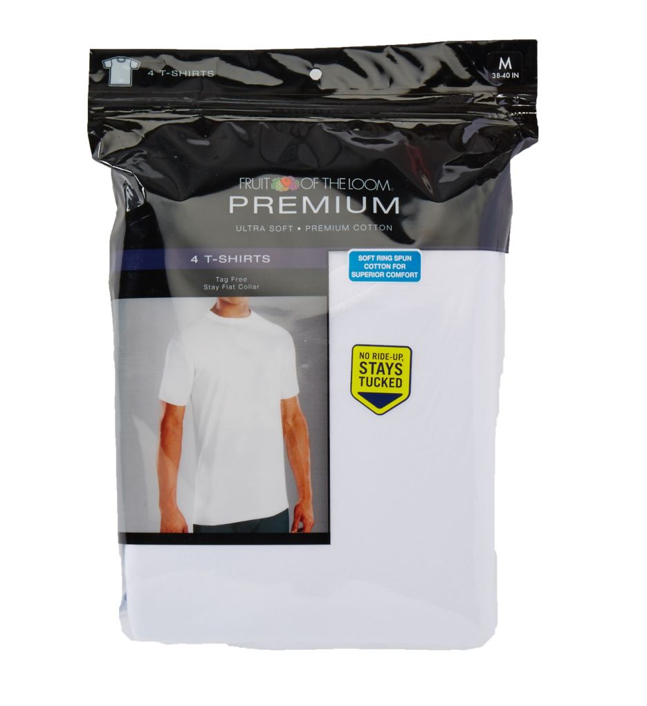 Fruit Of The Loom Premium Cotton Crew Neck T-Shirts - 4 Pack JC2727 - Image 3