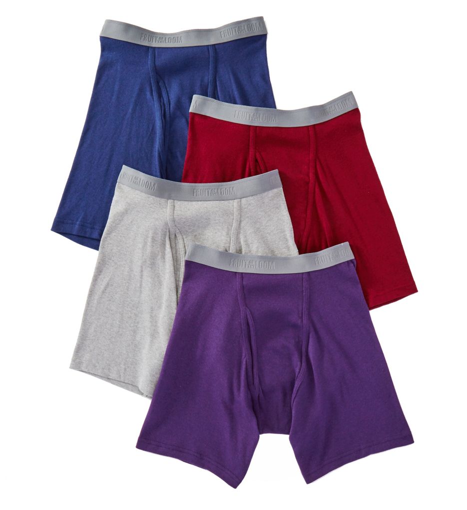 Premium Cotton Assorted Boxer Briefs - 4 Pack-cs2