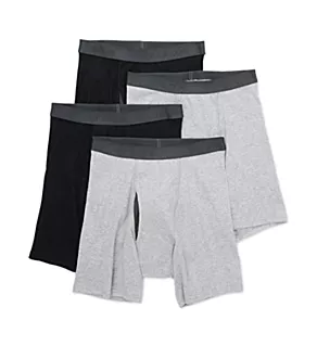 Premium CoolZone Black/Grey Boxer Brief - 4 Pack