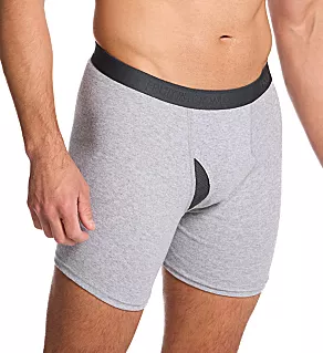 Premium CoolZone Black/Grey Boxer Brief - 4 Pack