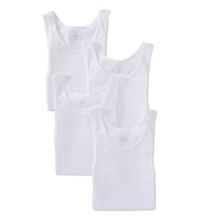 Premium Cotton A-Shirts - 4 Pack