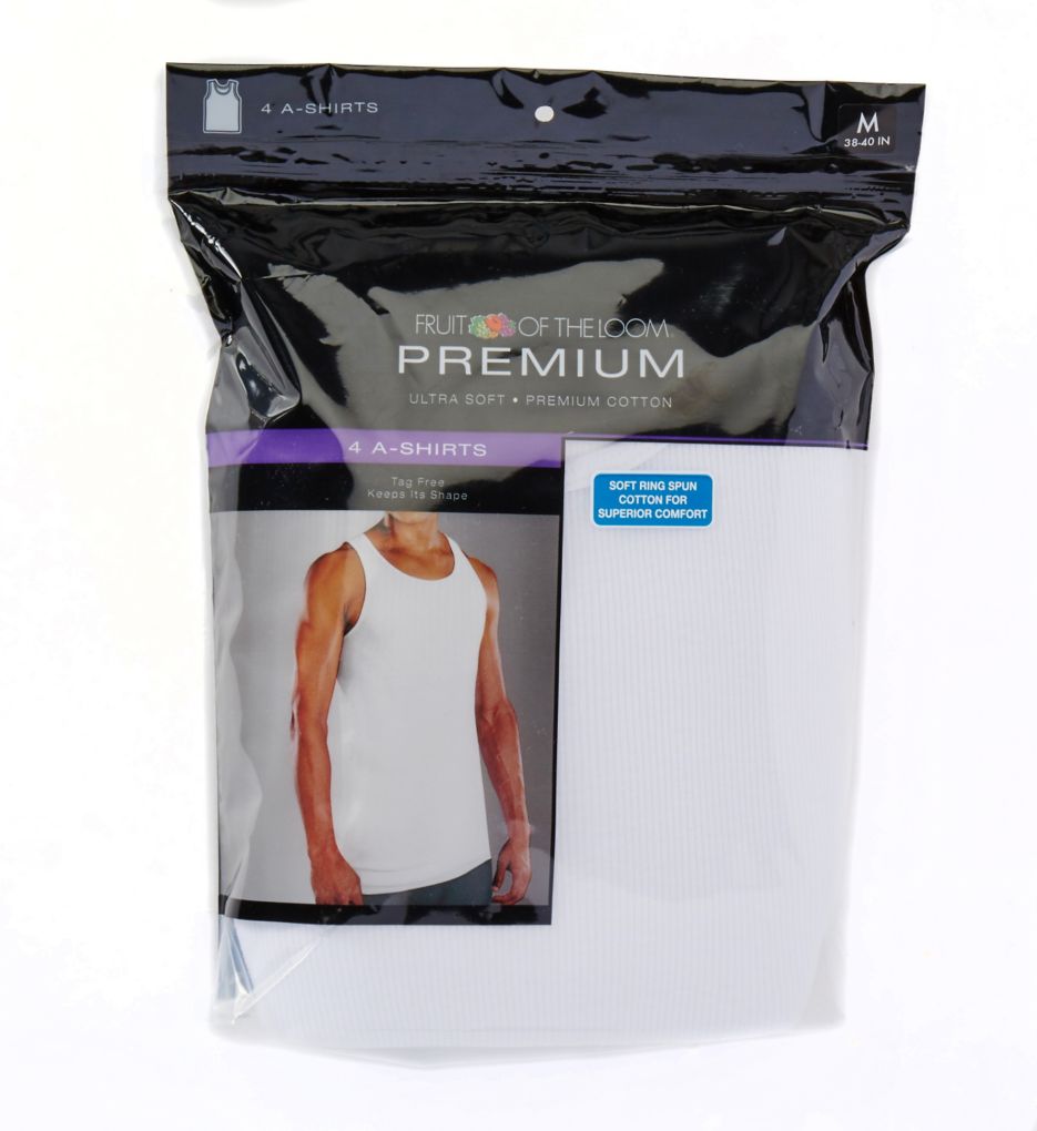 Fruit Of The Loom Premium Cotton A-Shirts - 4 Pack JC4P251 - Image 3