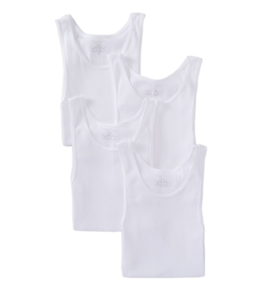 Fruit Of The Loom Premium Cotton A-Shirts - 4 Pack White M  - Image 4