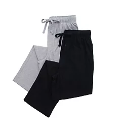 Jersey Knit Stretch Sleep Pant - 2 Pack Black L
