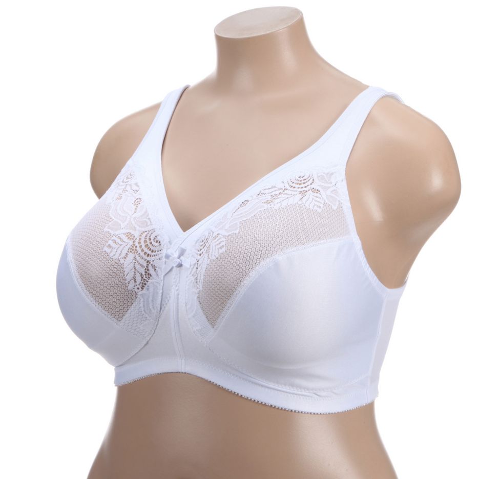 Glamorise Women's Soft Shoulders Minimizer Bra #1135,White,36G
